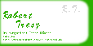 robert tresz business card